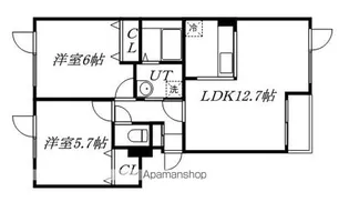 グリーンフィールドⅠ【204号室】の間取り