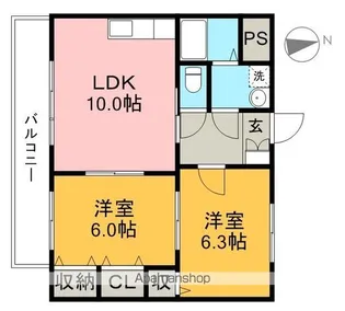 マリベールアドニス【3階】の間取り