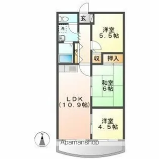 グラメール【302号室】の間取り