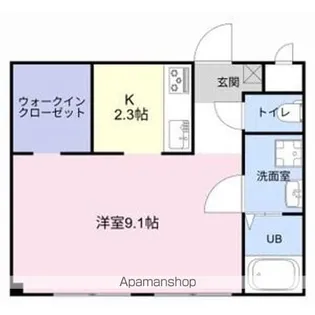 ルガール・コモド【101号室】の間取り