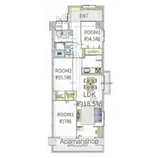 星和泉コーポラス【4階】の間取り