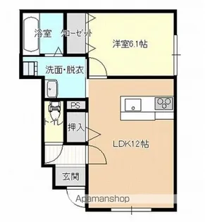 ラフィーネ東城北【1階】の間取り
