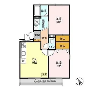 ハイカムールN【1階】の間取り