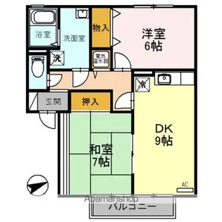 フローラルコート B【2階】の間取り