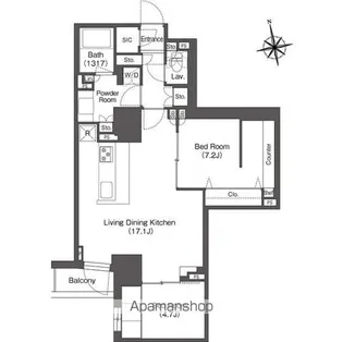 コンフォリア東上野【14階】の間取り
