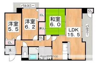 ポラリス【6階】の間取り