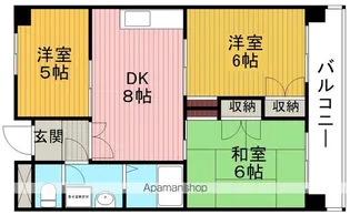 第2ユーロハイツ東豊中【6階】の間取り