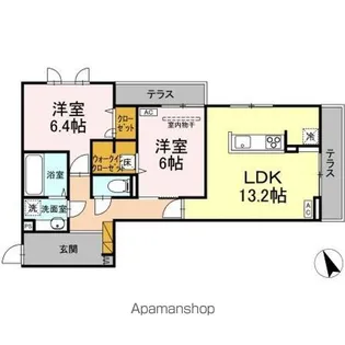 D’S LIEN (ディーズリアン) B【1階】の間取り