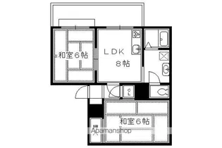タウニィ松尾【A201号室】の間取り