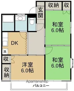 グリーンハイツ【102号室】の間取り