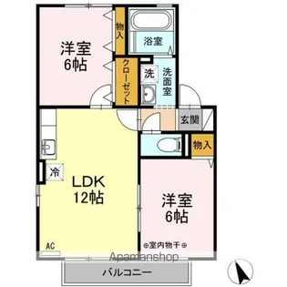 サニーハイツ田園 ABCD【2階】の間取り