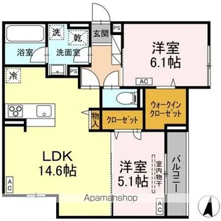 DーROOMみなみ野ヒルズA【3階】の間取り