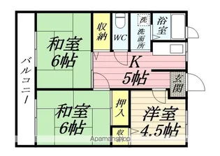 メモリアルOGISO【202号室】の間取り