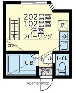 ユナイト根岸ホセカレーラス【1階】の間取り