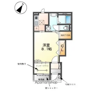 ラ クレアージュ【106号室】の間取り