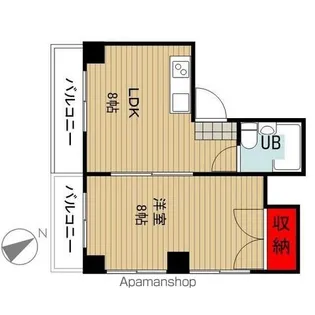 用賀1514【4階】の間取り