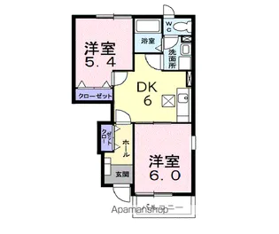 ファミーユB【1階】の間取り