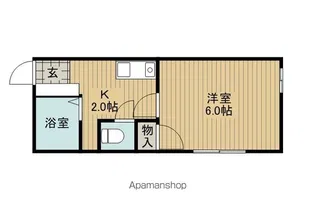 カインドコーポ【202号室】の間取り