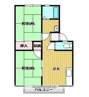 ハイツ瀬戸 B棟【2階】の間取り