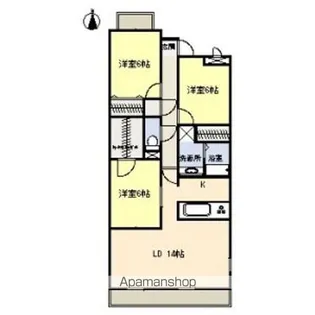 ヴェルベデーレ陸前【2階】の間取り