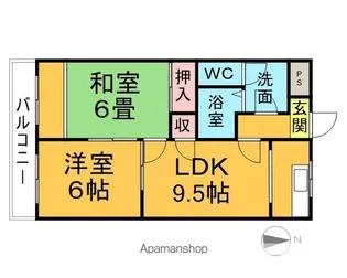 ハイリッジ牧野【503号室】の間取り