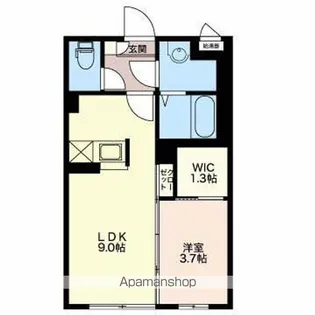 アクアコート【1階】の間取り