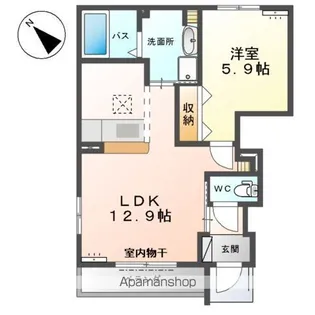 エクセルハイム【1階】の間取り