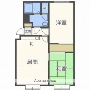 清田サンハイム1【203号室】の間取り