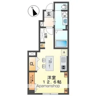 クレール輝【1階】の間取り