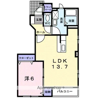 クリオージュ2号棟【1階】の間取り