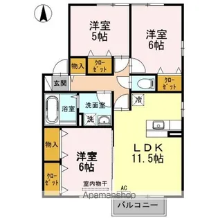 グリーンハイム B棟【2階】の間取り