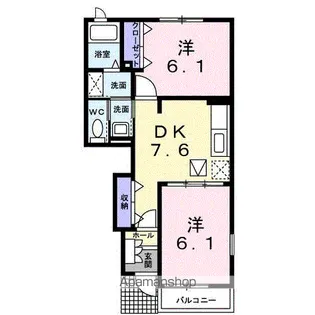 PALAZZO・K A【103号室】の間取り