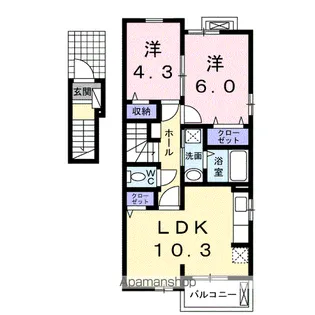 シャイニー【2階】の間取り