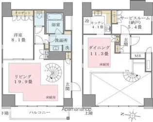 BRILLIA IST 東雲キャナルコート【3階】の間取り
