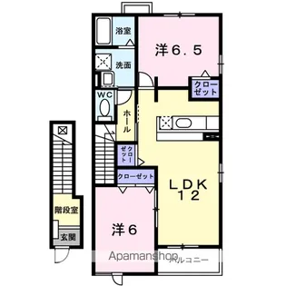 カーサ・プラシード Ⅱ【2階】の間取り