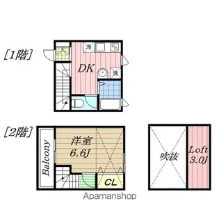 アフェット検見川【1階】の間取り