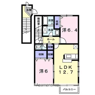 グランデール.平田A【2階】の間取り