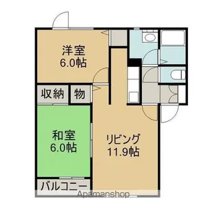 グランベリー昭和【2階】の間取り