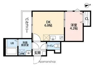 福岡県久留米市津福本町【アパート】の間取り