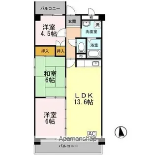 アン・ジュール【1階】の間取り