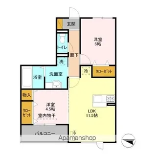 GRACE SQUARE【2階】の間取り