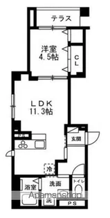 ディアコートあざみ野【1階】の間取り