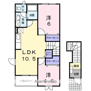 シャンドフルール Ⅱ【2階】の間取り