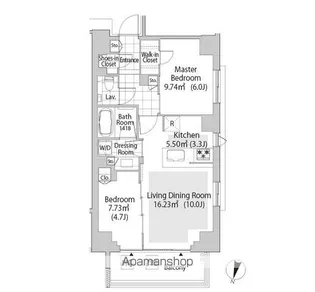 パークフラッツ渋谷神山町【3階】の間取り