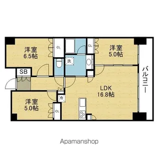 リバーガーデン四天王寺【11階】の間取り