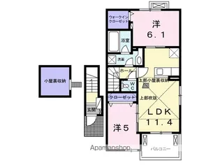 グラース Ⅰ【2階】の間取り