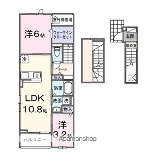 ニューデフィ藤【3階】の間取り