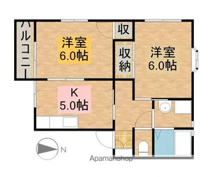 ツインハイツA【201号室】の間取り