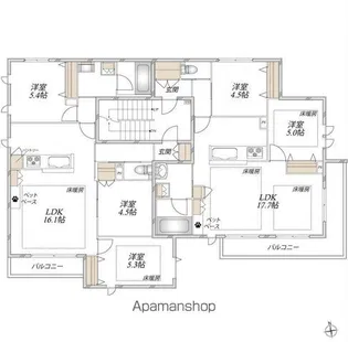 LUXE TERRACE(リュクステラス)【2階】の間取り