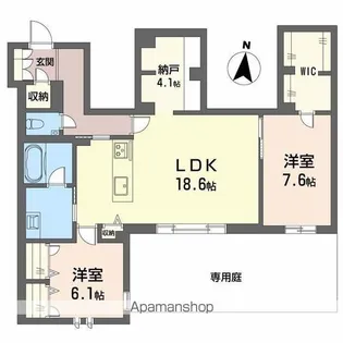 ジョフリエル【1階】の間取り